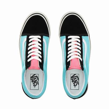 Damske Tenisky Vans Anaheim Factory Old Skool 36 DX Čierne/Svetlo Tyrkysové VA38DCFVE